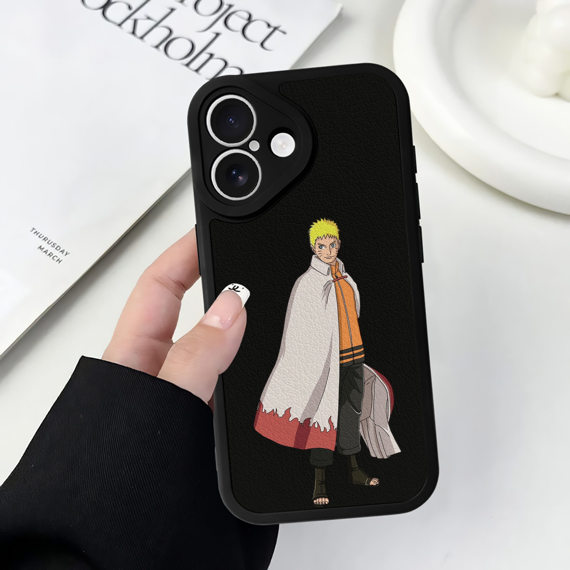 （画像用） NARUTO -ナルト- うずまき ナルト Uzumaki Naruto 【iPhone 16シリーズ対応】シリコンスマホケース（レザー調） 材質：シリコン